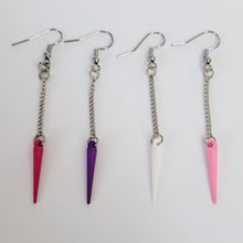 Load image into Gallery viewer, Spike Earrings, Your Choice of Four Colors