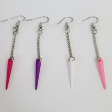 Load image into Gallery viewer, Spike Earrings, Your Choice of Four Colors