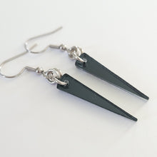 Load image into Gallery viewer, Mirrored Spike Earrings, Flat Acrylic Spike Earrings in Your Choice of Three Colors, Minimalist Jewelry