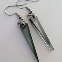 Load image into Gallery viewer, Mirrored Spike Earrings, Flat Acrylic Spike Earrings in Your Choice of Three Colors, Minimalist Jewelry