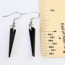 Load image into Gallery viewer, Black Spike Earrings,  Mirrored Flat Acrylic Spike Earrings