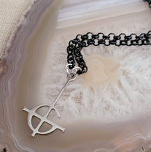 Load image into Gallery viewer, Grucifix Cross Necklace, Black Rolo Chain, Imperator Ghost BC Jewelry