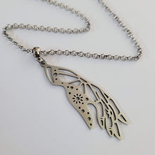 Load image into Gallery viewer, Hand Necklace, Your Choice of Gunmetal or Silver Rolo Chain