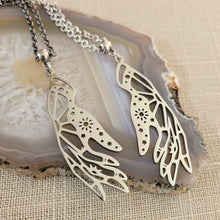 Load image into Gallery viewer, Hand Necklace, Your Choice of Gunmetal or Silver Rolo Chain