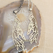 Load image into Gallery viewer, Hand Necklace, Your Choice of Gunmetal or Silver Rolo Chain