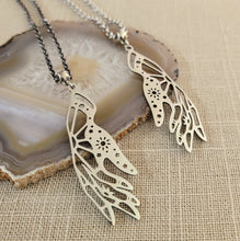 Load image into Gallery viewer, Hand Necklace, Your Choice of Gunmetal or Silver Rolo Chain