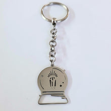 Load image into Gallery viewer, Crystal Ball Keychain, Backpack or Purse Charm, Zipper Pull, Stainless Steel Charm