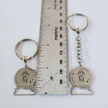 Load image into Gallery viewer, Crystal Ball Keychain, Backpack or Purse Charm, Zipper Pull, Stainless Steel Charm