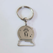 Load image into Gallery viewer, Crystal Ball Keychain, Backpack or Purse Charm, Zipper Pull, Stainless Steel Charm