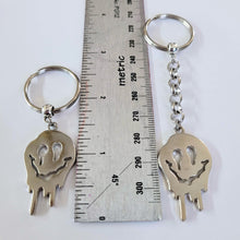 Load image into Gallery viewer, Drippy Smiley Face Keychain, Backpack or Purse Charm, Zipper Pull