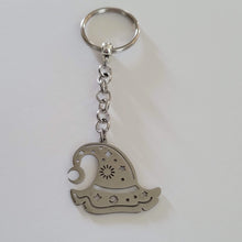 Load image into Gallery viewer, Witches Hat Keychain, Backpack or Purse Charm, Zipper Pull, Stainless Steel Charm