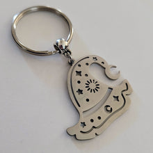 Load image into Gallery viewer, Witches Hat Keychain, Backpack or Purse Charm, Zipper Pull, Stainless Steel Charm
