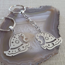 Load image into Gallery viewer, Witches Hat Keychain, Backpack or Purse Charm, Zipper Pull, Stainless Steel Charm