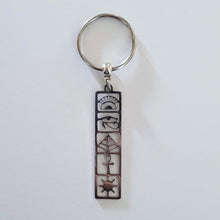 Load image into Gallery viewer, Egyptian Hieroglyphic Keychain, Backpack or Purse Charm, Zipper Pull