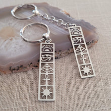 Load image into Gallery viewer, Egyptian Hieroglyphic Keychain, Backpack or Purse Charm, Zipper Pull