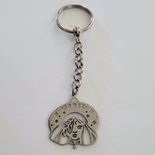 Load image into Gallery viewer, Witch Keychain, Backpack or Purse Charm, Zipper Pull, Stainless Steel Charm