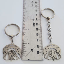 Load image into Gallery viewer, Witch Keychain, Backpack or Purse Charm, Zipper Pull, Stainless Steel Charm