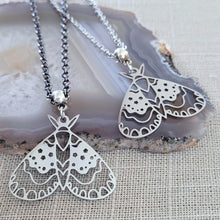Load image into Gallery viewer, Butterfly Necklace, Your Choice of Gunmetal or Silver Rolo Chain