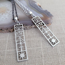 Load image into Gallery viewer, Egyptian Necklace, Your Choice of Gunmetal or Silver Rolo Chain
