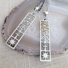 Load image into Gallery viewer, Egyptian Necklace, Your Choice of Gunmetal or Silver Rolo Chain