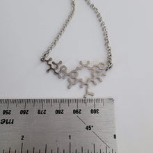 Load image into Gallery viewer, Oxytocin Molecule Necklace, Your Choice of Gunmetal or Silver Rolo Chain