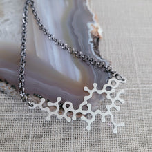 Load image into Gallery viewer, Oxytocin Molecule Necklace, Your Choice of Gunmetal or Silver Rolo Chain