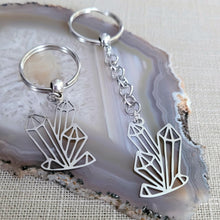 Load image into Gallery viewer, Crystal Cluster Key Chain, Purse or Backpack Charm, Zipper Pull