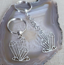 Load image into Gallery viewer, Crystal Cluster Key Chain, Purse or Backpack Charm, Zipper Pull