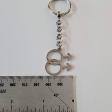 Load image into Gallery viewer, Gay Male Keychain, Backpack Bag or Purse Charm, Zipper Pull, Gifts for Gay Men, LGBTQIA Keyring