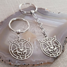 Load image into Gallery viewer, Baphomet Keychain, Backpack or Purse Charm, Satanic Zipper Pull