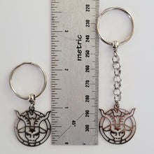 Load image into Gallery viewer, Baphomet Keychain, Backpack or Purse Charm, Satanic Zipper Pull