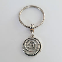 Load image into Gallery viewer, Spiral Keychain, Silver Backpack or Purse Charm, Zipper Pull, Key Fob Lanyards