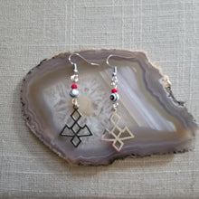 Load image into Gallery viewer, Laura Palmer Earrings - Twin Peaks Owl Cave Malachite Earrings, Drop Dangle Earrings