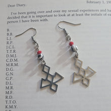 Load image into Gallery viewer, Laura Palmer Earrings - Twin Peaks Owl Cave Malachite Earrings, Drop Dangle Earrings