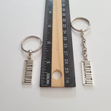 Load image into Gallery viewer, Piano Keys Keychain, Keyboard BackPack or Purse Charm, Zipper Pull