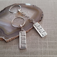 Load image into Gallery viewer, Piano Keys Keychain, Keyboard BackPack or Purse Charm, Zipper Pull