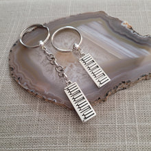 Load image into Gallery viewer, Piano Keys Keychain, Keyboard BackPack or Purse Charm, Zipper Pull