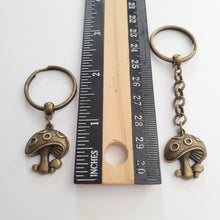 Load image into Gallery viewer, Magic Mushroom Keychain, Backpack or Purse Charm, Key Ring or Zipper Pull