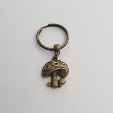 Load image into Gallery viewer, Magic Mushroom Keychain, Backpack or Purse Charm, Key Ring or Zipper Pull