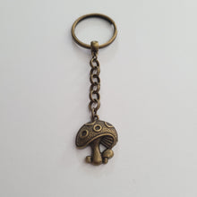 Load image into Gallery viewer, Magic Mushroom Keychain, Backpack or Purse Charm, Key Ring or Zipper Pull