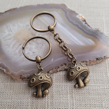 Load image into Gallery viewer, Magic Mushroom Keychain, Backpack or Purse Charm, Key Ring or Zipper Pull
