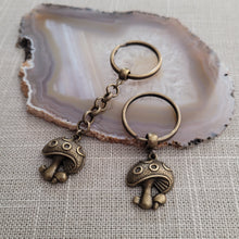 Load image into Gallery viewer, Magic Mushroom Keychain, Backpack or Purse Charm, Key Ring or Zipper Pull