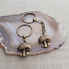 Load image into Gallery viewer, Magic Mushroom Keychain, Backpack or Purse Charm, Key Ring or Zipper Pull