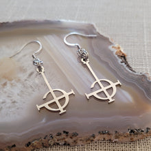 Load image into Gallery viewer, Grucifix Cross Dangle Drop Earrings, Stainless Steel Charms, Imperator Ghost BC Jewelry