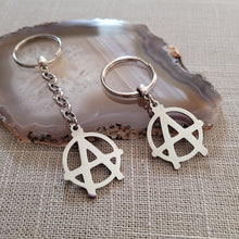 Load image into Gallery viewer, Anarchy Keychain, Backpack or Purse Charm, Anarchist Zipper Pulls