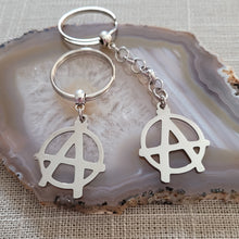 Load image into Gallery viewer, Anarchy Keychain, Backpack or Purse Charm, Anarchist Zipper Pulls