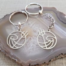 Load image into Gallery viewer, Poseidon Trident Keychain, Greek Mythology, Backpack or Purse Charm, Zipper Pull, Stainless Steel Charm