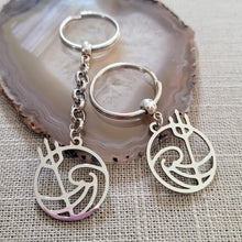 Load image into Gallery viewer, Poseidon Trident Keychain, Greek Mythology, Backpack or Purse Charm, Zipper Pull, Stainless Steel Charm