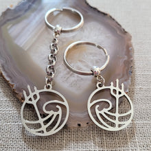 Load image into Gallery viewer, Poseidon Trident Keychain, Greek Mythology, Backpack or Purse Charm, Zipper Pull, Stainless Steel Charm