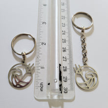 Load image into Gallery viewer, Poseidon Trident Keychain, Greek Mythology, Backpack or Purse Charm, Zipper Pull, Stainless Steel Charm